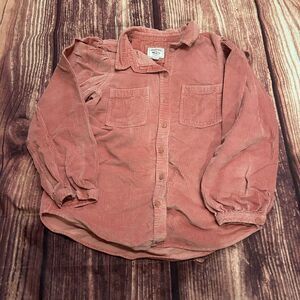 Women’s American Eagle Corduroy Pink Button Down Shirt Medium